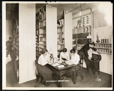 Women Working in the Stationery Department of the Mantle Lamp Co. of America, New York by Byron Company
